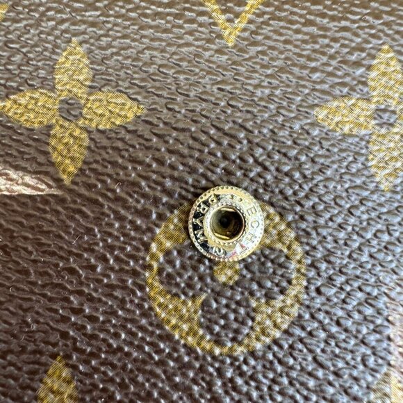 Louis Vuitton Vintage Monogram Canvas Trifold Wallet Card Holder Checkbook Cover - Picture 11 of 16
